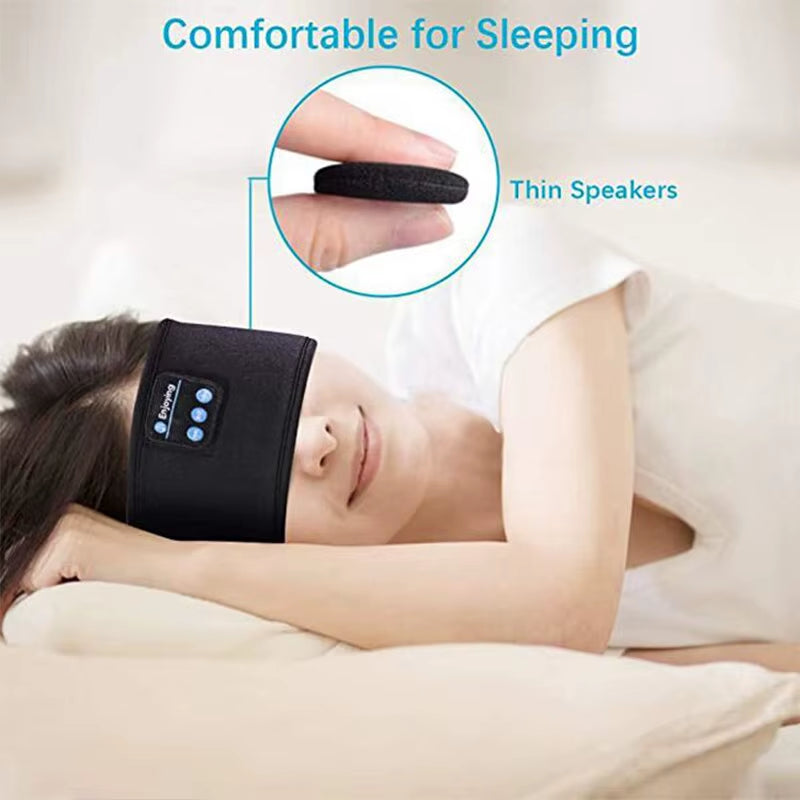 Wireless Bluetooth Sports Headband Earphones - Comfortable Music Eye Mask for Sleeping and Relaxation