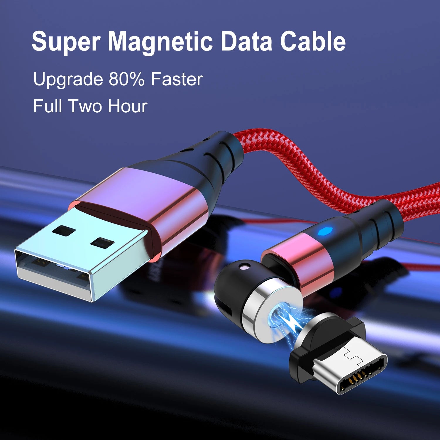 Revolutionary 540° Magnetic Fast Charge USB-C Cable for iPhone 14/11, Huawei, Xiaomi, Samsung - Ultimate Convenience and Speed!