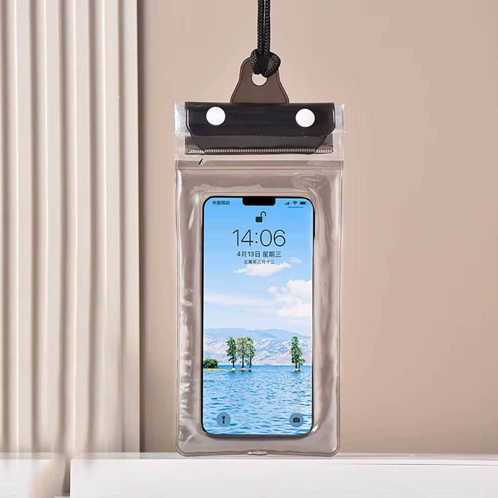 Waterproof Phone Case Pouch Swimming Floating Bag Cover for Iphone 13 14 15 16 Pro Samsung S23 S25 Xiaomi Huawei below 6.8''