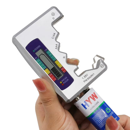 Ultimate Digital Battery Tester & Analyzer with LCD Display - Check AA, AAA, and Button Cell Capacity Effortlessly!