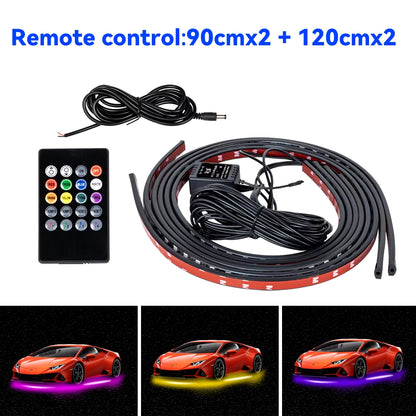 Transform Your Ride with RGB Car Underglow LED Strip Lights - Remote/App Control, Waterproof & Flexible!