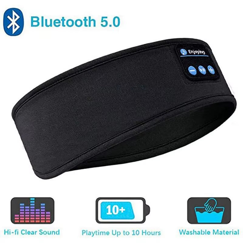 Wireless Bluetooth Sports Headband Earphones - Comfortable Music Eye Mask for Sleeping and Relaxation