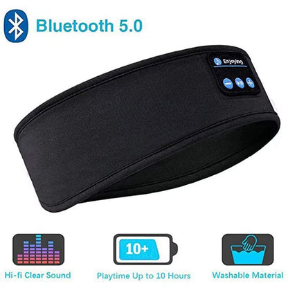 Wireless Bluetooth Sports Headband Earphones - Comfortable Music Eye Mask for Sleeping and Relaxation