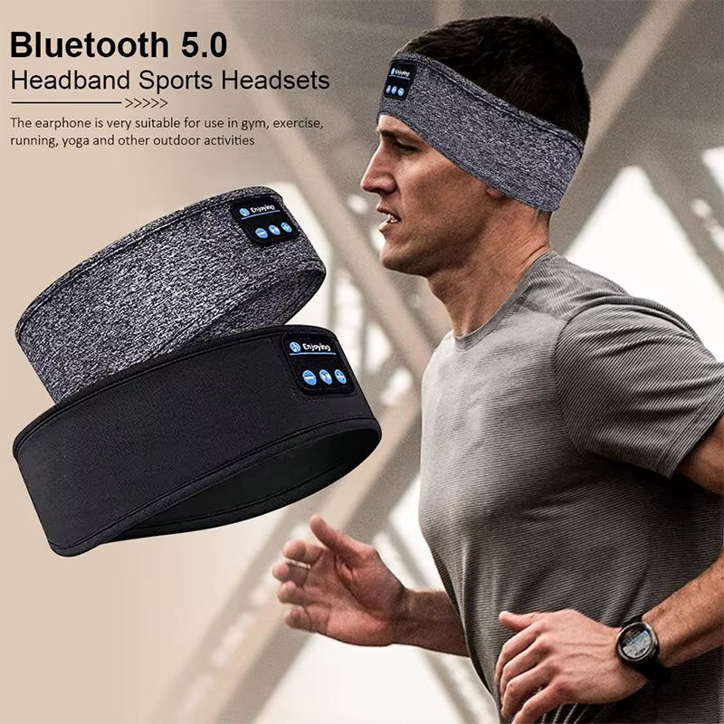 Wireless Bluetooth Sports Headband Earphones - Comfortable Music Eye Mask for Sleeping and Relaxation