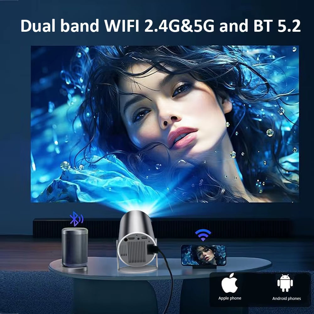 Experience Stunning Home Entertainment with the HY300 Plus HD Projector - 4K Android LED Mini Projector for Movies and More