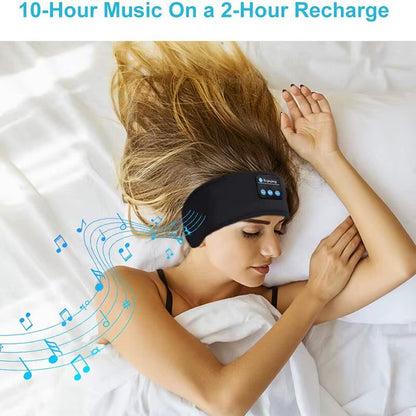 Wireless Bluetooth Sports Headband Earphones - Comfortable Music Eye Mask for Sleeping and Relaxation