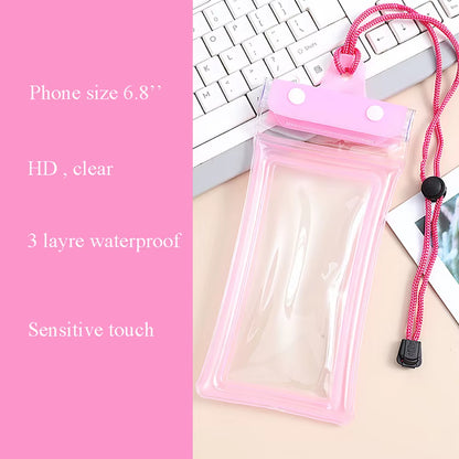 Waterproof Phone Case Pouch Swimming Floating Bag Cover for Iphone 13 14 15 16 Pro Samsung S23 S25 Xiaomi Huawei below 6.8''